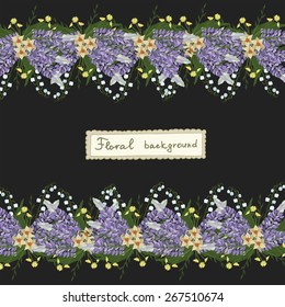 Vector picture with flowers
