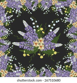 Vector picture with flowers