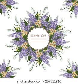 Vector picture with flowers
