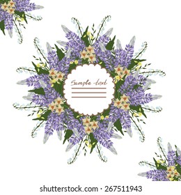Vector picture with flowers