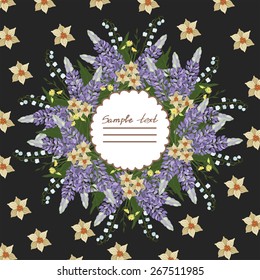 Vector picture with flowers