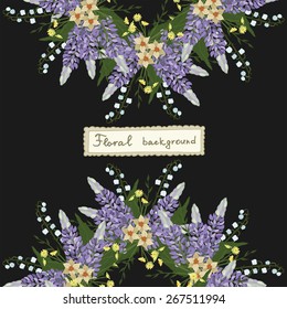 Vector picture with flowers