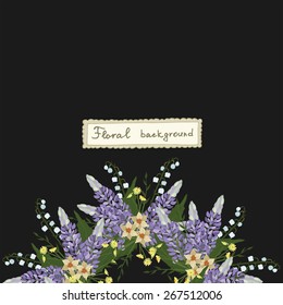 Vector picture with flowers