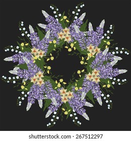 Vector picture with flowers