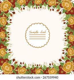 Vector picture with flowers