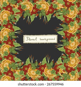 Vector picture with flowers