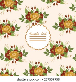 Vector picture with flowers