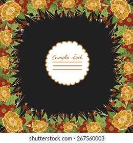 Vector picture with flowers