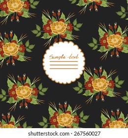 Vector picture with flowers