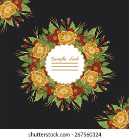 Vector picture with flowers