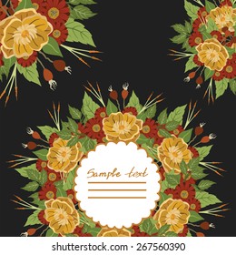 Vector picture with flowers