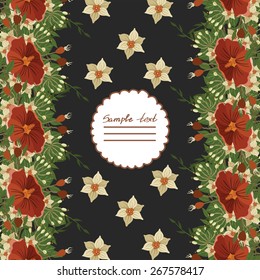 Vector picture with flowers