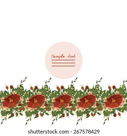 Vector picture with flowers