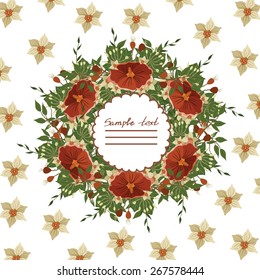 Vector picture with flowers