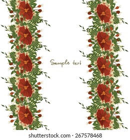 Vector picture with flowers