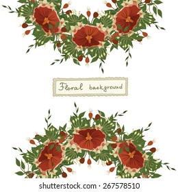 Vector picture with flowers