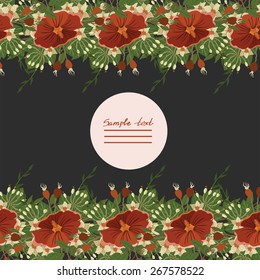 Vector picture with flowers