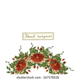 Vector picture with flowers