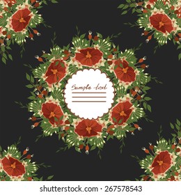 Vector picture with flowers