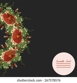 Vector picture with flowers