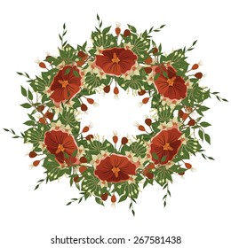 Vector picture with flowers