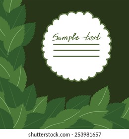 Vector picture with foliage