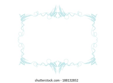 Vector picture frame with flowers, and leafs