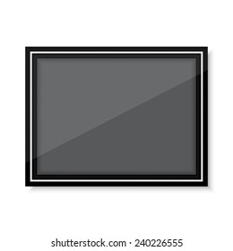 Vector of picture frame on isolated white background