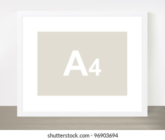 Vector picture frame for a presentation of photos or illustrations