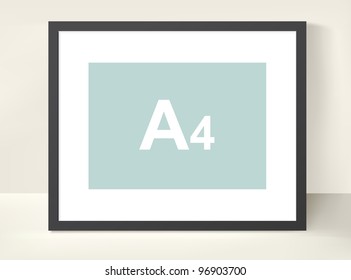 Vector picture frame for a presentation of photos or illustrations