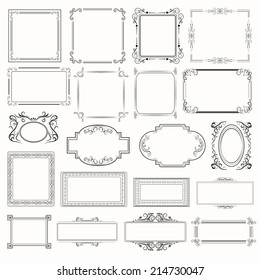 vector picture frames vector set