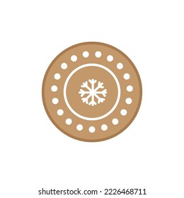 Imagen vectorial de la galleta del pan de jengibre aislada en el fondo blanco.