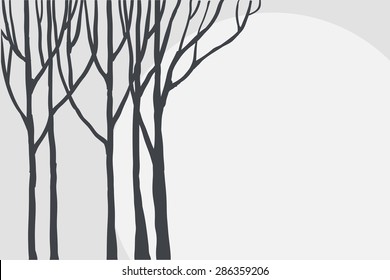 Vector picture with graphic tree for your design