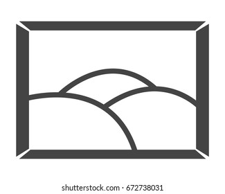 Vector picture icon isolated on a white background.