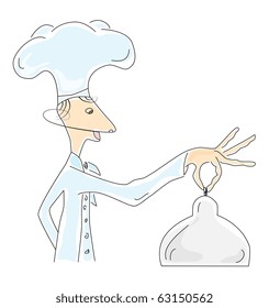 Vector picture of italian chef