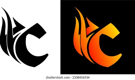 Vector, picture of letter C logo. Color gradation. Great for brand logos, communities, etc. Simple flat image