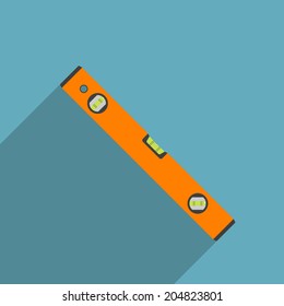 vector picture of level tool, flat style icon