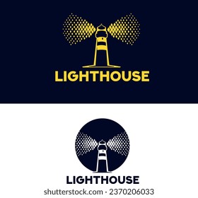 vector picture of a lighthouse. lighthouse icon with light