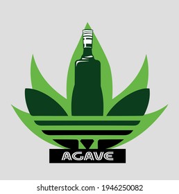 VECTOR PICTURE logo tequila. Agave, Mexican Tequila Distillery 