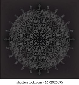 Vector picture: mandala dark forest