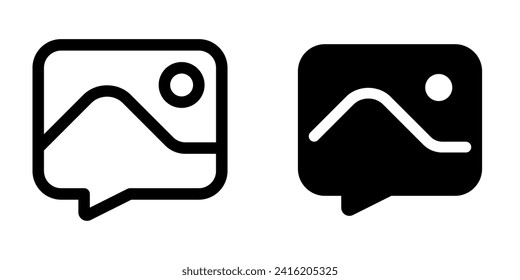 Vector picture message icon. Perfect for app and web interfaces, infographics, presentations, marketing, etc.