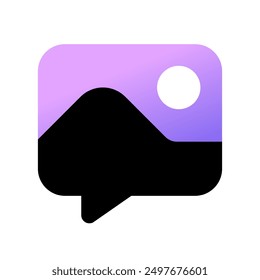 Vector picture message icon. Perfect for app and web interfaces, infographics, presentations, marketing, etc.