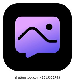 Vector picture message icon. Perfect for app and web interfaces, infographics, presentations, marketing, etc.