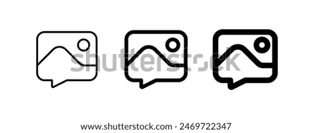 Vector picture message icon. Perfect for app and web interfaces, infographics, presentations, marketing, etc.