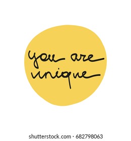 Vector picture motivating phrase. Lettering.