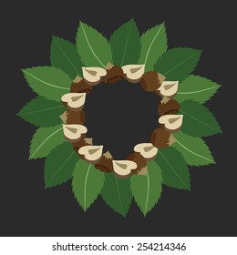 Vector picture with nuts