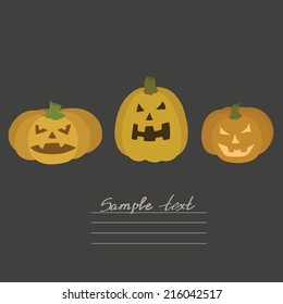 vector picture with pumpkins for Halloween 
