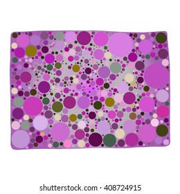 Vector picture of purple circles on a gray background.