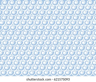 Vector picture : Repeating white spiral pattern background