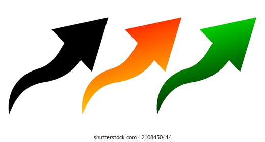 Vector, picture of a set of arrow icons. Black color and gradation. Arrow icon. arrow logo